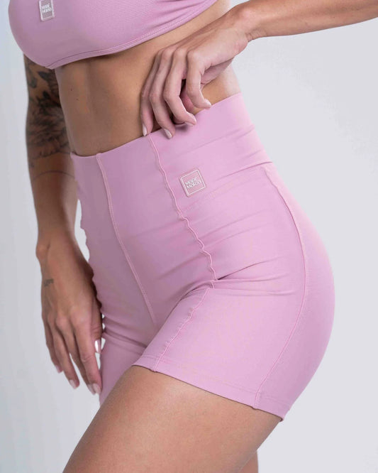 Short Fitness Classic Rosa Glam compressão - Maré Maria moda fitness