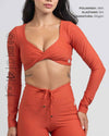 Top Fitness Compressão Manga Longa Infinity Telha