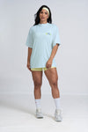 Blusão Fitness Oversized 'Poderosas' Azul Candy