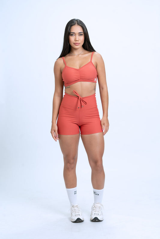 Short Fitness Slim Páprica compressão sem empina bumbum