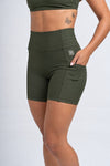 Short Fitness Compressão New Bike Verde Musgo