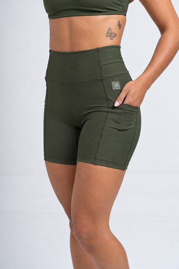 Short Fitness Compressão New Bike Verde Musgo