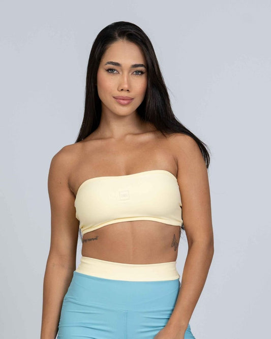 Top Faixa Tomara que caia Allure Amarelo Brisa