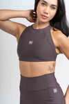 Top Fitness Compressão Madu Marrom Carbono