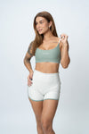 Top Fitness Ternura Dupla Face Verde Sávia Com Brisa