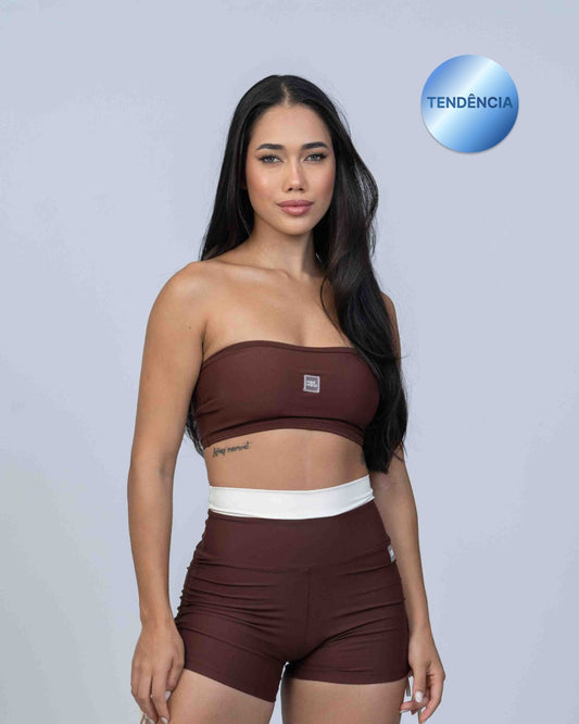 Top Faixa tomara que caia Allure Chocolate Dark