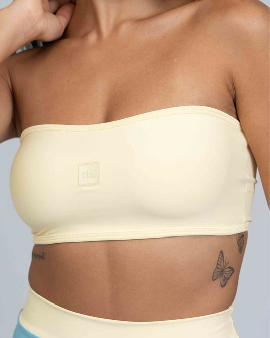 Top Faixa Tomara que caia Allure Amarelo Brisa