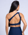 Top Fitness Avenue Azul Dark assimétrico
