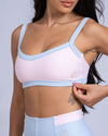 Top Fitness Flow Duo Rosa Blush c/ Azul Ice