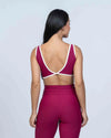 Top Basic Rouge com Viés Off White compressão - Maré Maria moda fitness