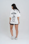 Blusão Fitness Oversized 'Coffee Culture' Off White