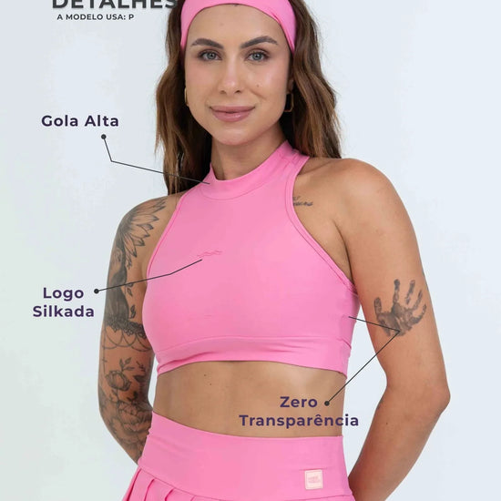 Top Fitness Aline Rosa Malibu - Maré Maria moda fitness