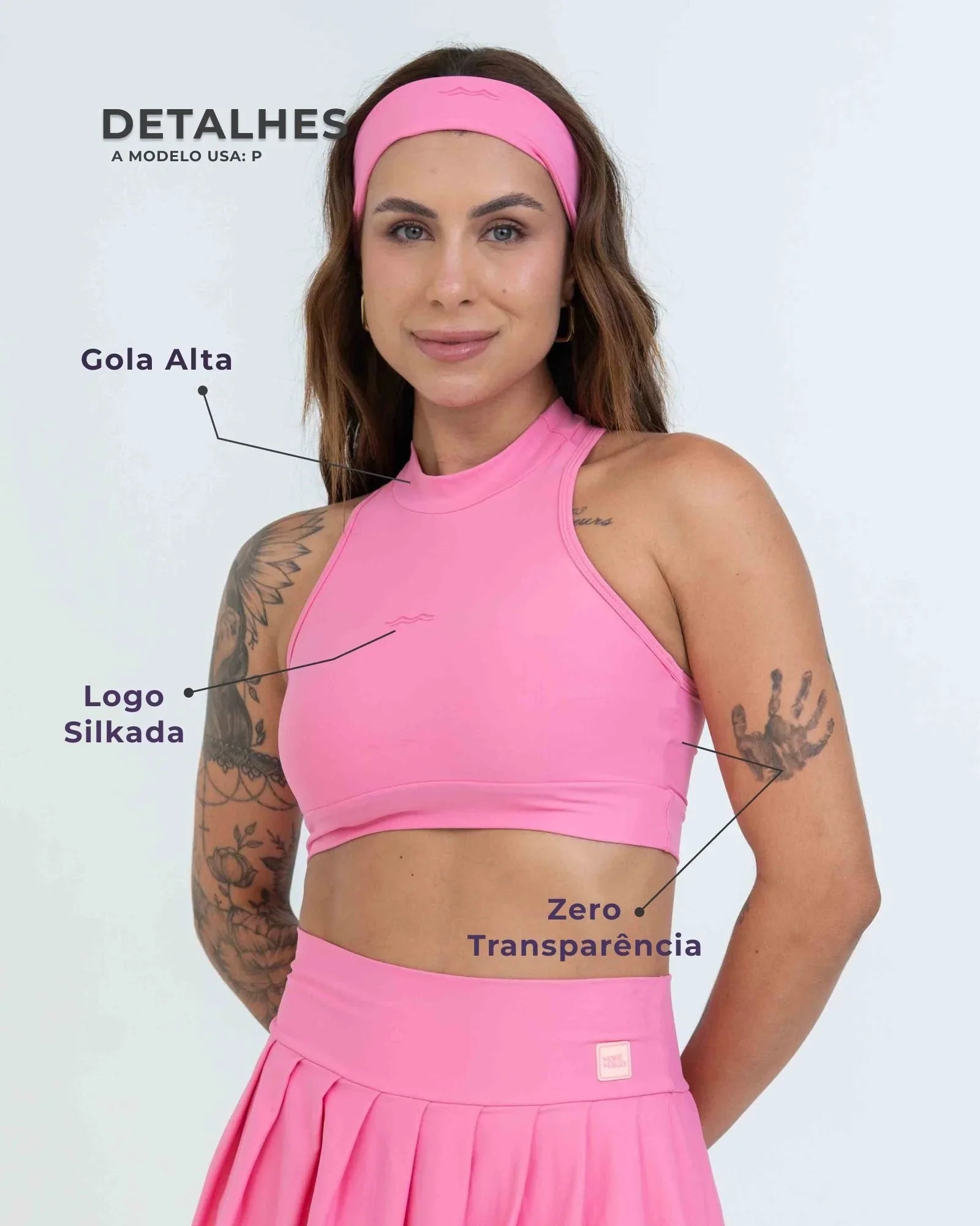 Top Fitness Aline Rosa Malibu - Maré Maria moda fitness