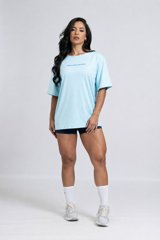 Blusão Fitness Oversized 'Olívia Maromba' Azul Candy