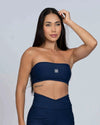 Top Fitness Tomara Que Caia Allure Azul Marinho