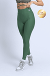 Calça Legging  fitness Classic Verde Militar com compressão e sem empina bumbum