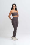 Calça Legging Fitness Compressão Classic Marrom Carbono