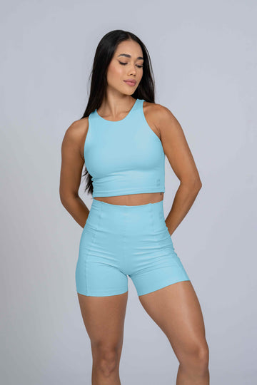 Cropped casual Charlote Azul céu