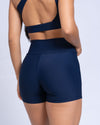 Short Confort sem costura frontal Azul Dark compressão sem empina