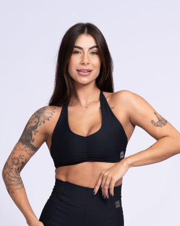 Top Fitness Nala Preto Frente Unica