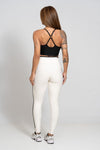 Calça Legging Fitness New Line Off White Com Super Black
