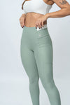 Calça Legging Fitness New Classic Duo Verde Sálvia Com Brisa