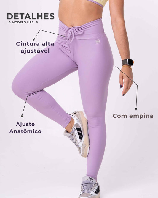 Calça Fitness Slim Lavanda