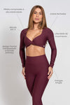 Top Fitness Manga Longa Infinity Ruby