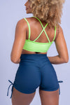 Short fitness Smile Azul Marinho Empina Bumbum