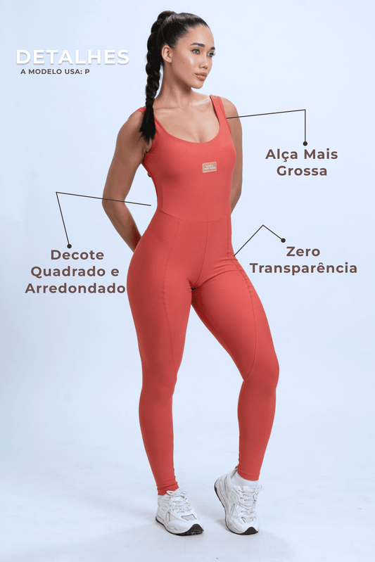 Macacão Fitness Clássico Páprica