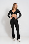 Top Fitness Manga Longa Infinity Super Black