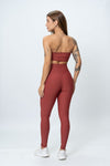 Calça Legging Fitness Compressão New Essence Vermelho Carmim