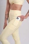 Calça Legging Fitness Compressão New Classic Amarelo Brisa
