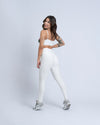 Calça Legging Slim Com Empina Off White (Leve Defeito)