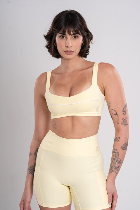 Top Fitness Liberty Amarelo Brisa Com Off White