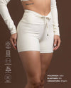 Short Fitness Compressão Slim Creme