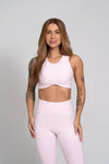 Top Fitness Corrida Com Bolso Rosa Blush