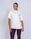 Blusão Oversized "Ai de mim se não fosse eu" Off White com golinha