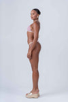 Top Cortininha Fixo Rosa Glam com Off White