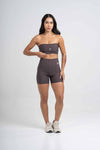 Top Fitness Tomara Que Caia Allure Marrom Carbono