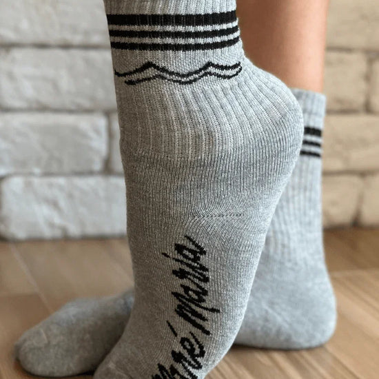 Par de Meia fitness Maré Maria Mescla - Maré Maria moda fitness