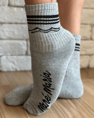 Par de Meia fitness Maré Maria Mescla - Maré Maria moda fitness