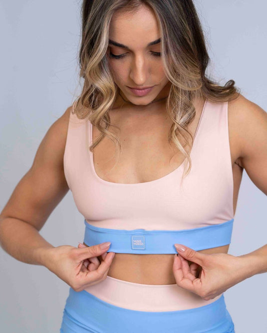 Top Street Rosa Lily com Azul Serenity (Leve defeito)