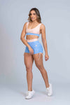 Top Fitness Street Rosa Lily com pala Azul Serenity