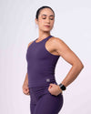 Blusa Fitness Casual Charlote Violeta compressão
