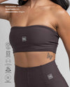 Top Fitness Tomara Que Caia Allure Marrom Carbono