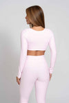 Top Fitness Manga Longa Infinity Rosa Blush