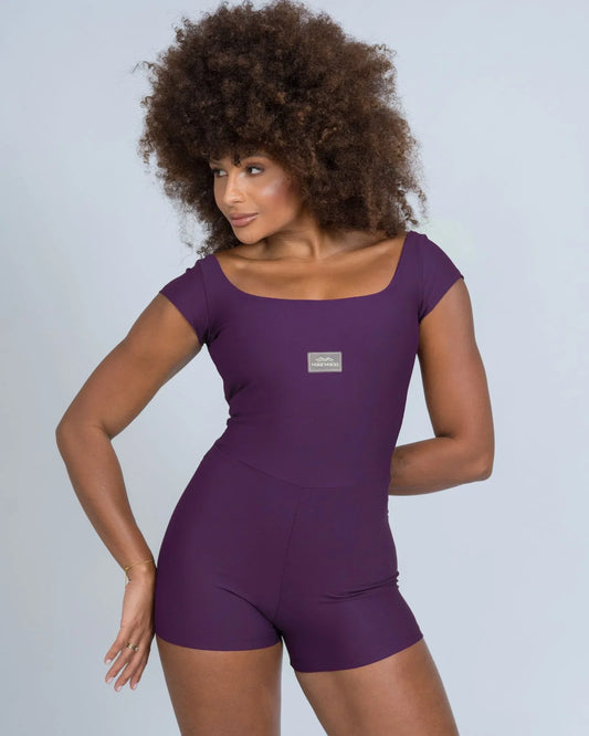 Macaquinho Fitness Wave Blueberry compressão