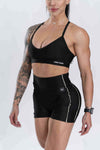 Short Fitness Active Super Black Com Creme