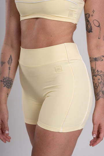 Short Fitness Active Amarelo Brisa Com Off White